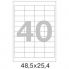 Этикетки самоклеящиеся ProMEGA Label 48,5х25,4 мм/40 шт. на лист.А4 (100 ли