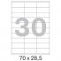 Этикетки самоклеящиеся ProMEGA Label 70х28,5 мм / 30 шт. на листе А4 (100л.