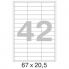 Этикетки самоклеящиеся ProMEGA Label 67х20,5 мм / 42 шт. на листе А4 (100л.