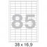 Этикетки самоклеящиеся ProMEGA Label 38х16,9 мм/85 шт. на листе А4 (100л.
