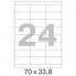 Этикетки самоклеящиеся ProMEGA Label 70х33,8 мм/24 шт. на листе А4 (25л.