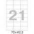 Этикетки самоклеящиеся ProMEGA Label 70х42,3 мм/21 шт. на листе А4 (25л.