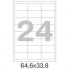 Этикетки самоклеящиеся ProMEGA Label 64,6х33,8 мм/24 шт. на листе А4 (25л.