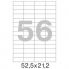 Этикетки самоклеящиеся ProMEGA Label 52,5х21,2 мм/56 шт. на листе А4 (25л.