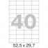 Этикетки самоклеящиеся ProMEGA Label 52,5х29,7 мм/40 шт. на листе А4 (25лис