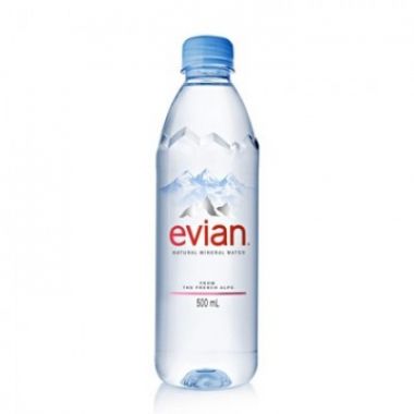 Вода минеральная Evian ПЭТ 0,5л негаз.24шт/уп