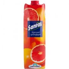 Сок Напиток сокосодержащий Santal красный грейпфрут 1 л. т/пак шт.