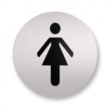 Информационная табличка настенная Туалет Женский, 85 мм на скотче, пластик