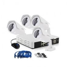 Комплект видеонаблюдения IP,4камеры 1.3Мп+регистратор 960Р,РОЕ