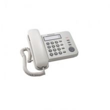 Телефон Panasonic KX-TS2352RUW белый,3 ном.пам.