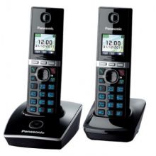 Радиотелефон Panasonic KX-TG8052RUB чёрный,доп.трубка,ЖК цвет.дисплей