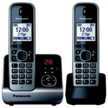 Радиотелефон Panasonic KX-TG6722RUB чёрный,доп.трубка